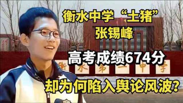 衡水中学“土猪”张锡峰:高考成绩674分,却为何陷入舆论之中