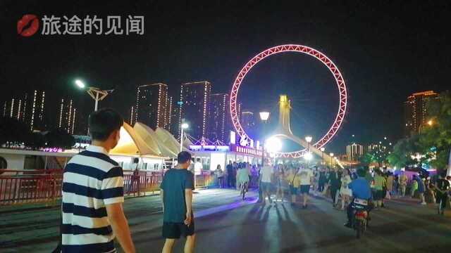 天津之眼夜景美如画,也是世界上唯一建在桥上的摩天轮,靓丽的风景一同来欣赏