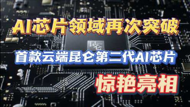 国产AI芯片领域再次突破,7纳米工艺,首款云端昆仑第二代AI芯片惊艳亮相!