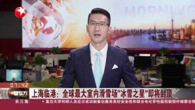 上海临港:全球最大室内滑雪场“冰雪之星”即将封顶