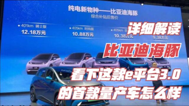 详细解读比亚迪海豚汽车,看下这款e平台3.0的第一款量产车怎么样