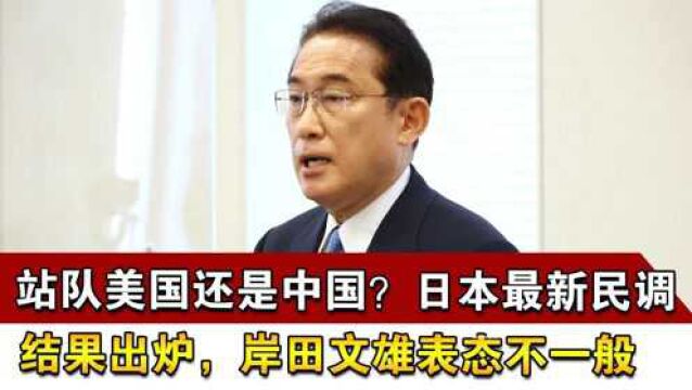 站队美国还是中国?日本最新民调结果出炉,岸田文雄表态不一般