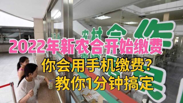 2022年新农合缴费开始!1分钟教会你用手机缴费,操作简单实用