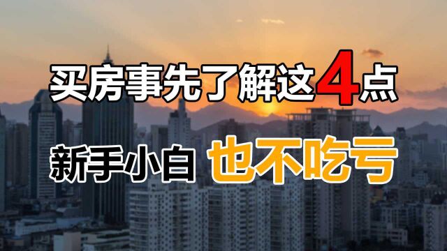 第一次买房不知从何下手?不妨听听这4点建议,有效助你避开雷区