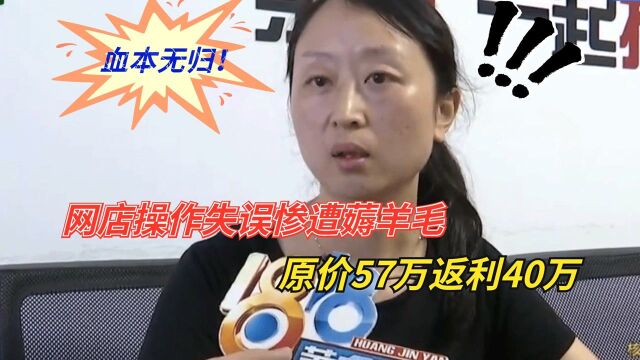 网店操作失误惨遭薅羊毛,原价57万返利40万,老板娘:买家已失联