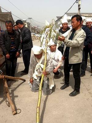 河南农村葬礼上的路祭现场