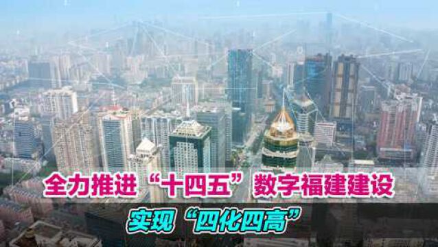 全力推进“十四五”数字福建建设,实现“四化四高”