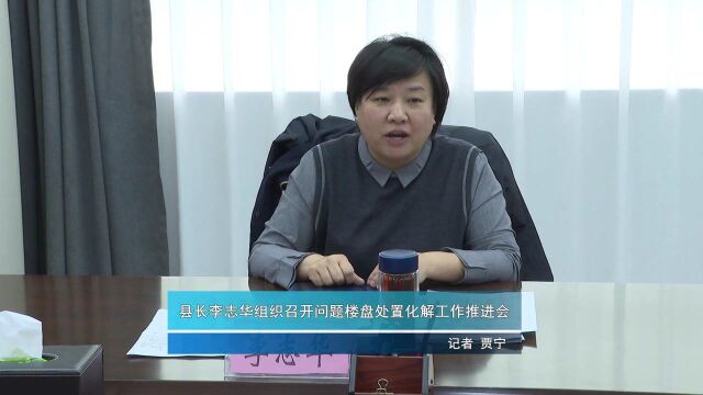 台前县长李志华组织召开问题楼盘处置化解工作推进会