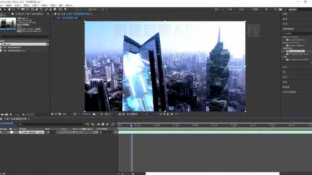AE大楼广告影像跟踪效果制作1