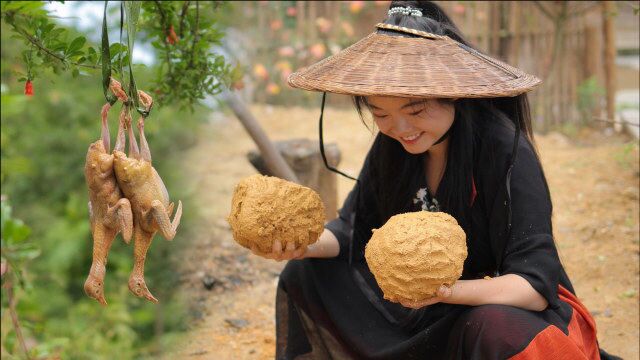 一手一个大泥球,打开的瞬间我却流口水,这个叫花乳鸽太馋人了