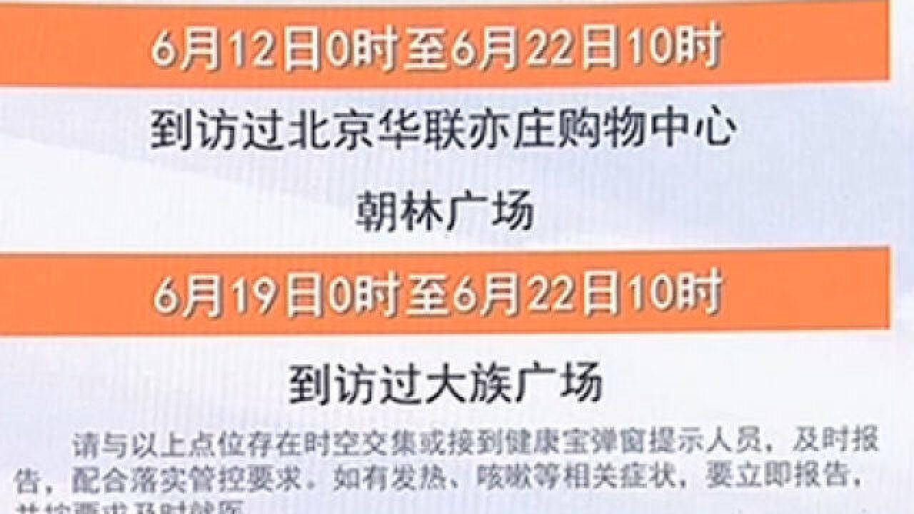 北京亦庄:请到访过亦庄华联、朝林广场,大族广场人员速报备