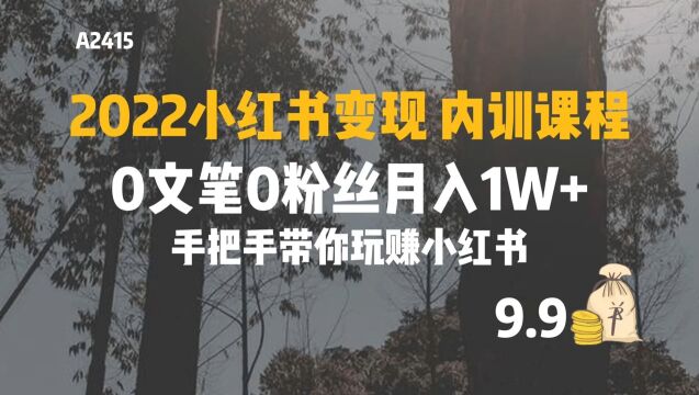 小红书变现教学资料课程 小红书系统学习视频小红书赚钱培训教程#小红书运营