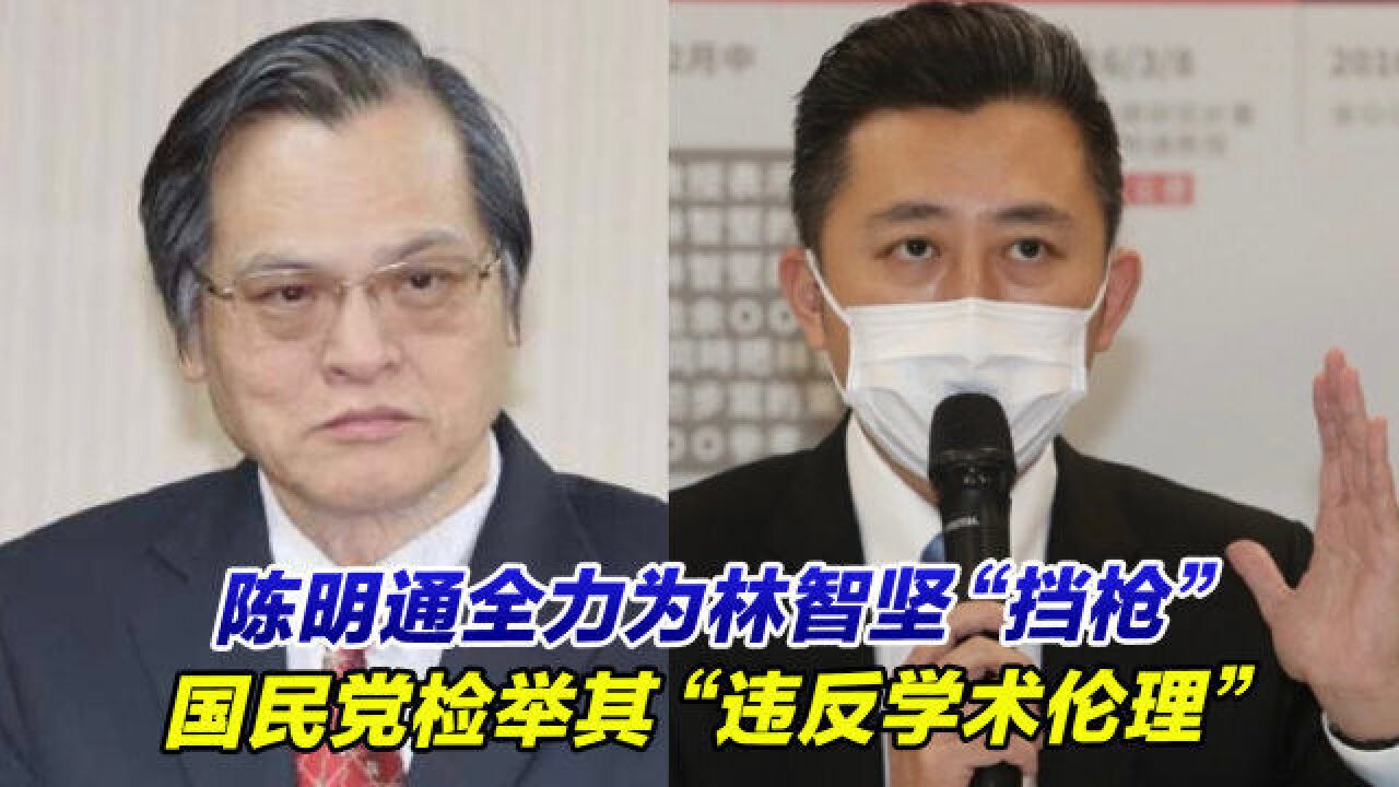 陈明通全力为林智坚“挡枪”,国民党检举其“违反学术伦理”