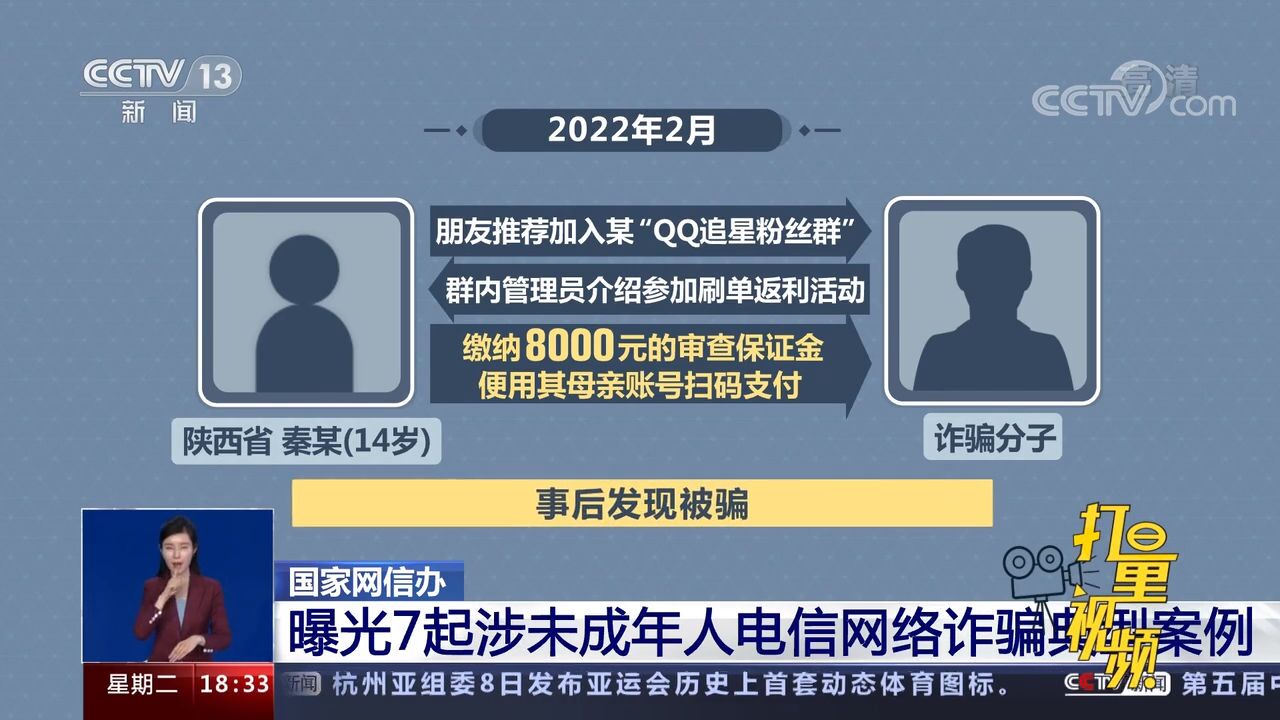 国家网信办:曝光7起涉未成年人电信网络诈骗典型案例