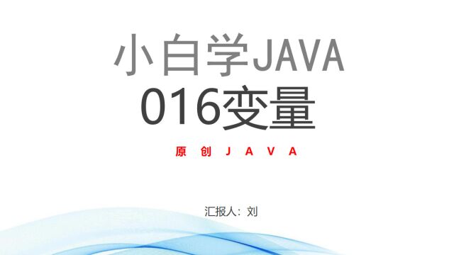 016java变量