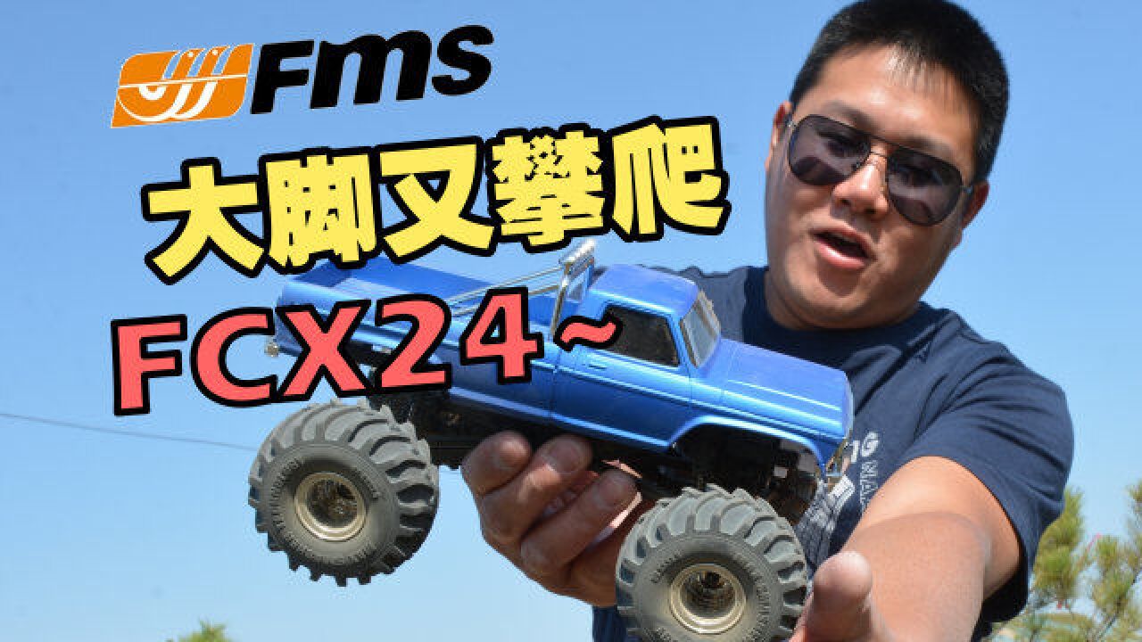 怎么可以有这么可爱的大脚攀爬车,fms新车FCX24粉碎者测评