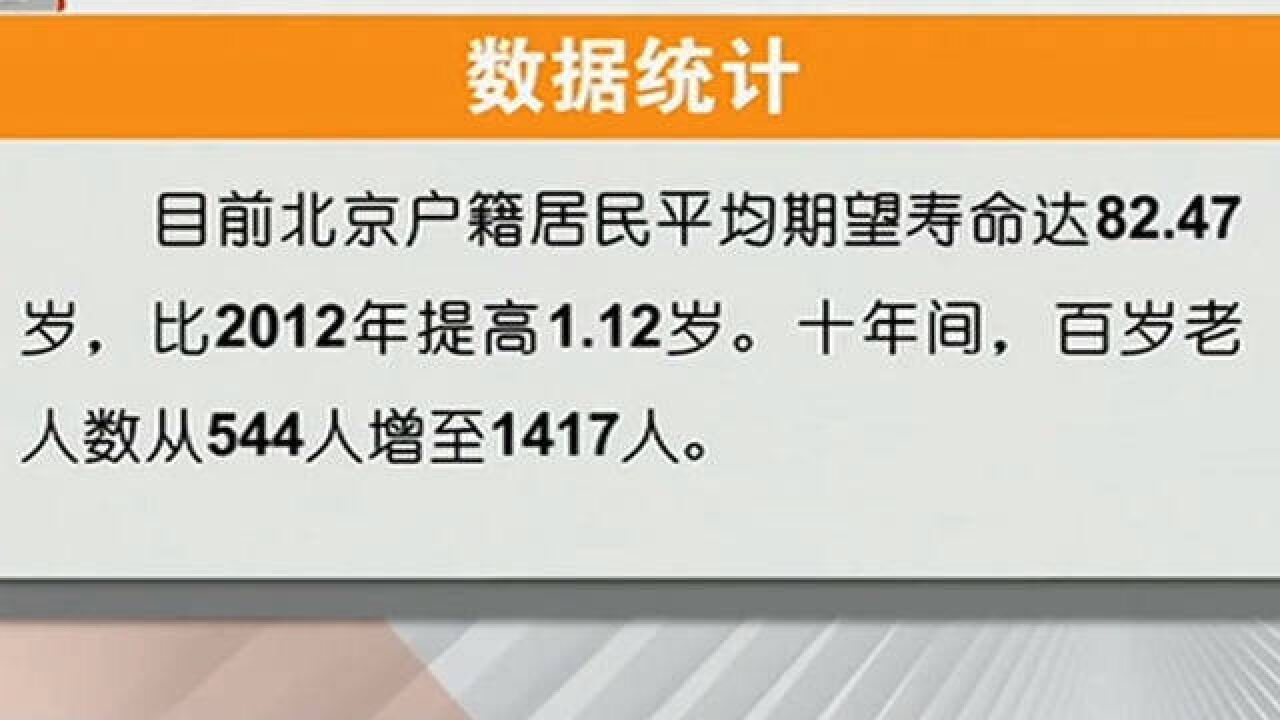 北京居民平均期望寿命提升至82.47岁