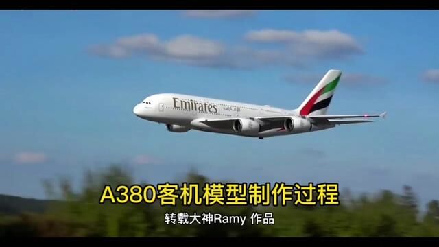 大神Ramy 制作的巨型A380客机模型#模型 #飞机 #手工