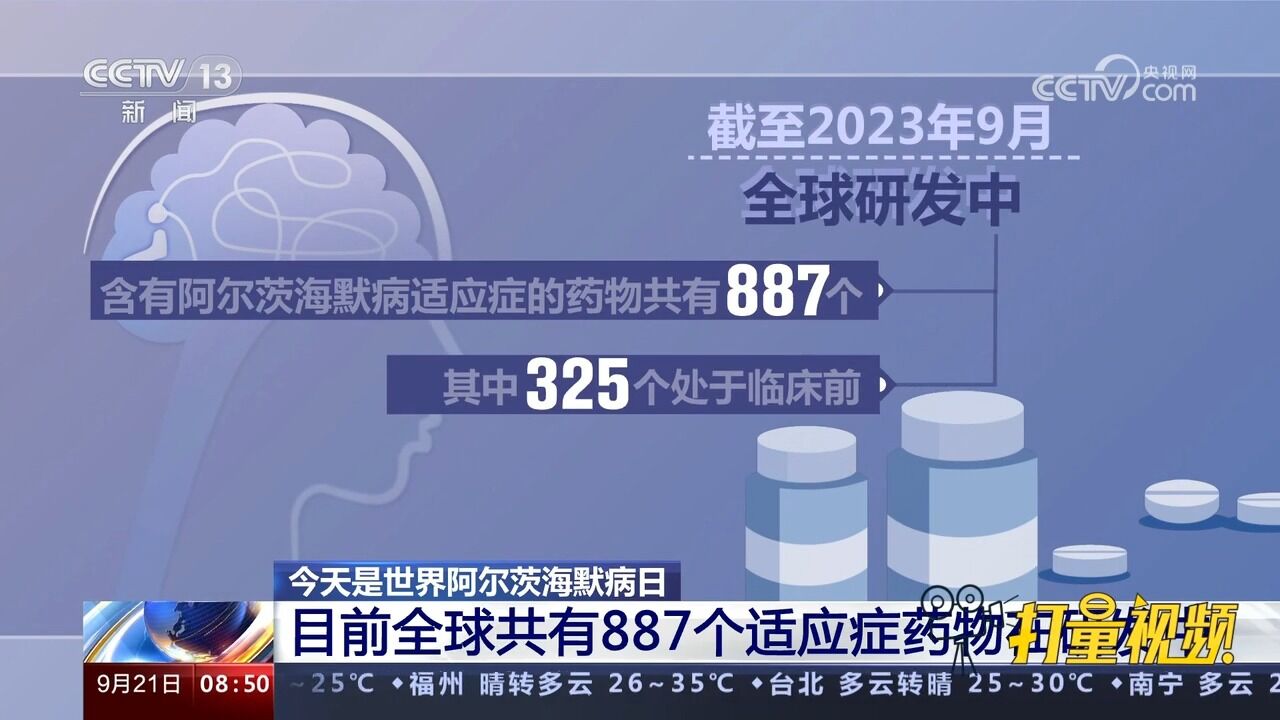 世界阿尔茨海默病日!目前全球共有887个适应症药物在研发中