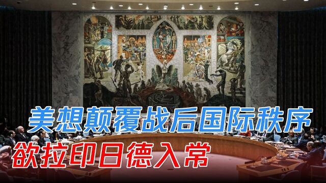 联大会召开前夕,美费尽心思颠覆战后国际秩序,欲拉印日德入常