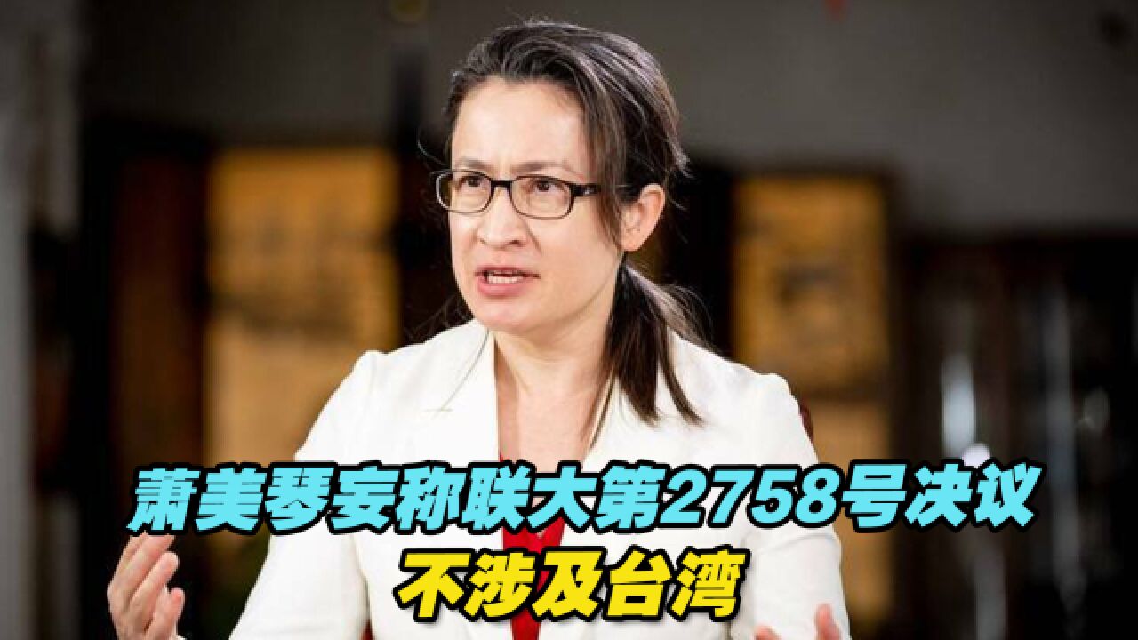 萧美琴妄称联大第2758号决议不涉及台湾,柯文哲:要务实