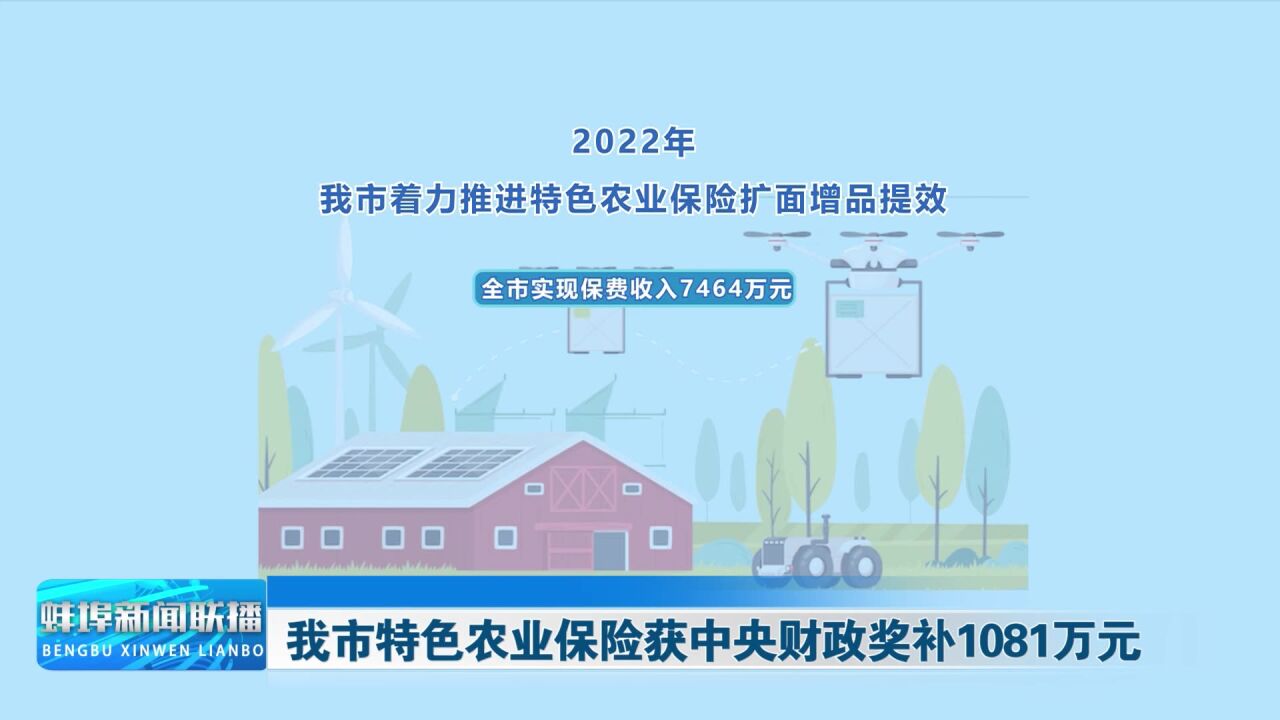 我市特色农业保险获中央财政奖补1081万元