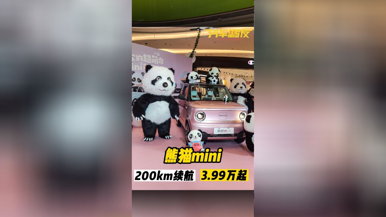 熊猫mini 200km续航3.99万起售,吉利入局微型电动车市场