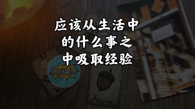 「橙心ⷥᔧ𝗣€应该从生活中的什么事之中吸取经验?不限时空