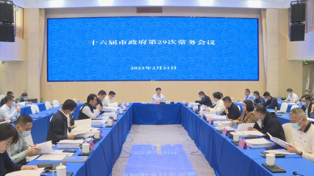 市政府第29次常务会议召开 研究落实市政府工作报告重点任务和服务保障博鳌亚洲论坛年会等工作