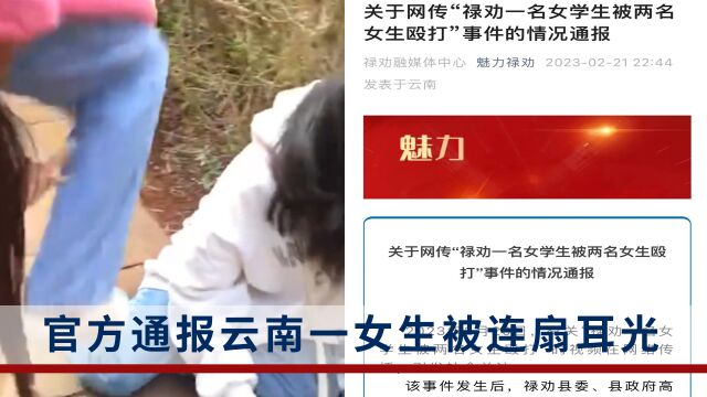 云南禄劝一女生被连扇耳光,官方通报:被侵害人受轻微伤