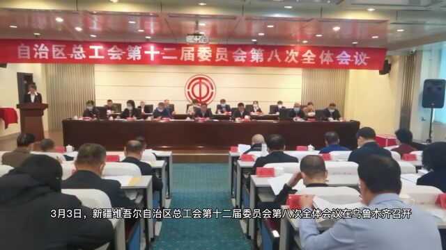 自治区总工会第十二届委员会第八次全体会议在乌鲁木齐召开