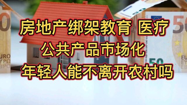 房地产绑架教育,医疗,公共产品市场化,年轻人能不离开农村吗