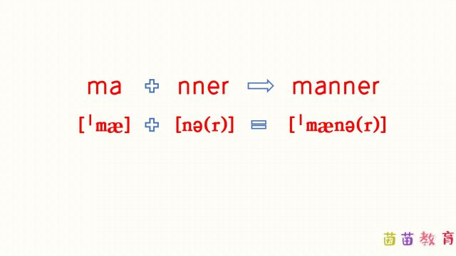 自然拼读:manner