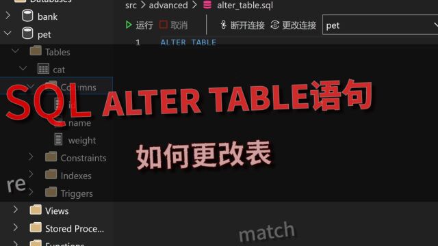 「SQL」进阶教程 ALTER TABLE