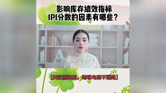 影响库存绩效指标(IPI) 分数的因素有哪些?