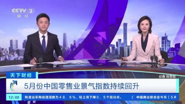 中国商业联合会:5月份中国零售业景气指数持续回升