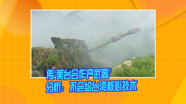 传“美台合作产武器” 分析:不会给台湾核心技术