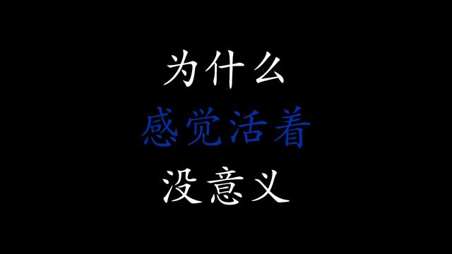 【lim】为什么感觉活着没什么意义