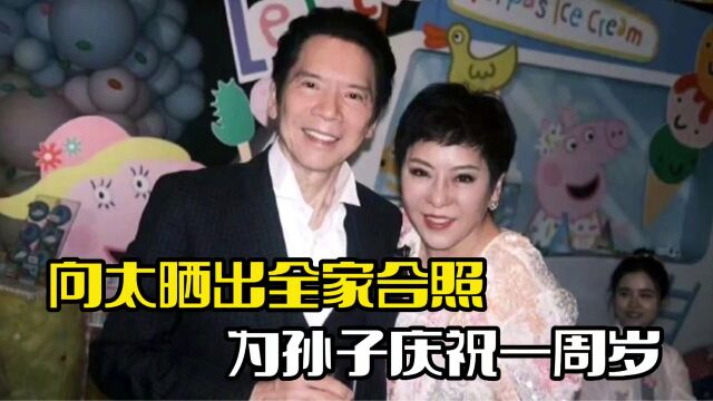 向太晒出全家合照!为孙子庆祝周岁,郭碧婷发福明显