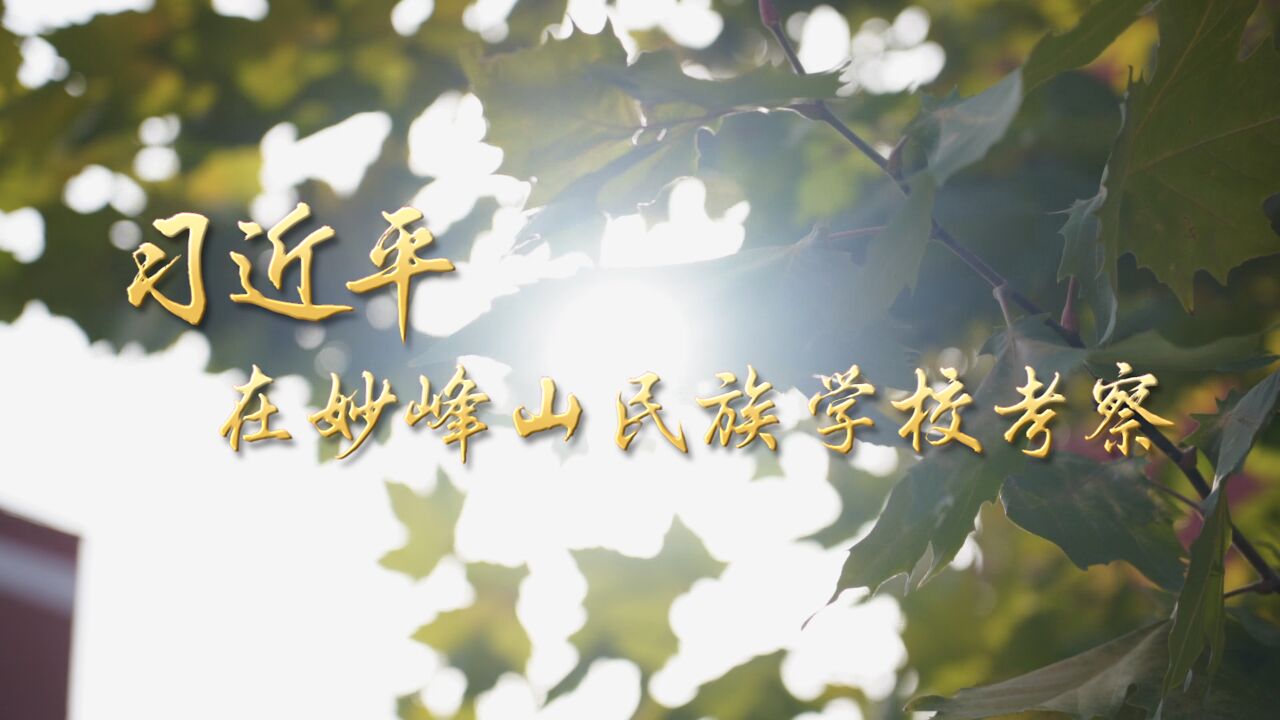 第1视点|习近平在妙峰山民族学校考察