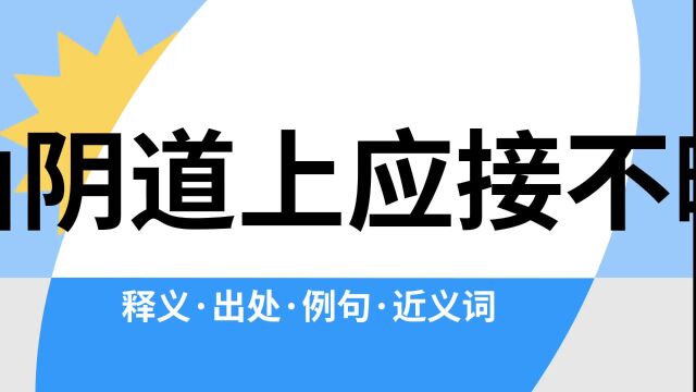 “山阴道上应接不暇”是什么意思?