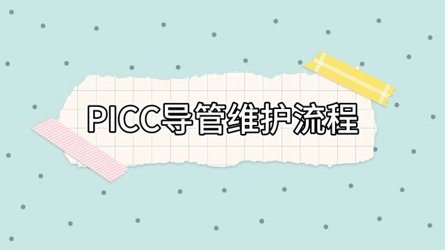 picc导管维护流程