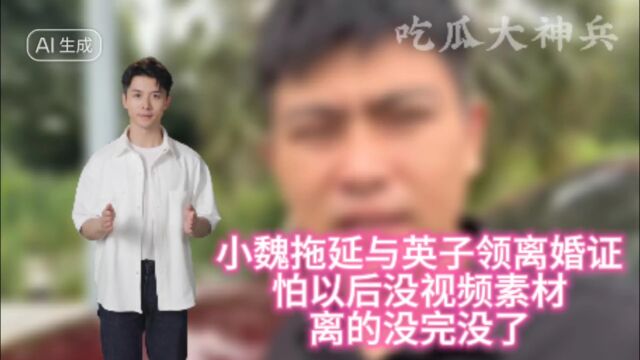 小魏拖延与英子领离婚证 怕以后没有视频素材 离的没完没了