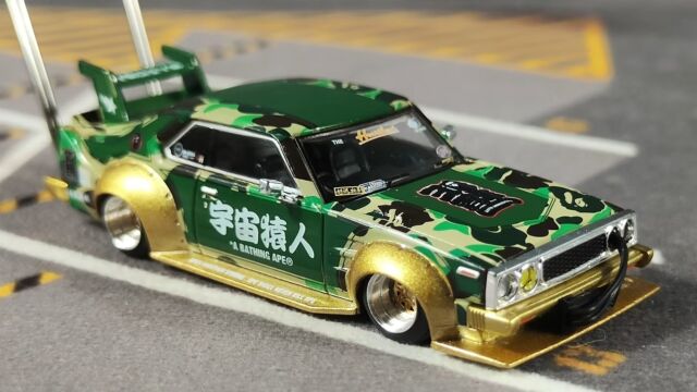 拓意 POPRACE 1/64 BAPE三十周年联名版车模