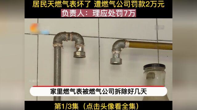 居民天燃气表坏了 遭燃气公司罚款万元 负责人:理应处罚万社会百态 纪录片 天然气表