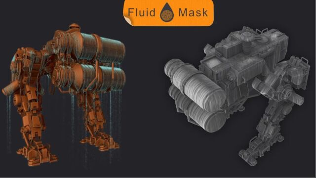 Fluid Mask遮罩生成工具ZBrush插件 演示视频 RRCG