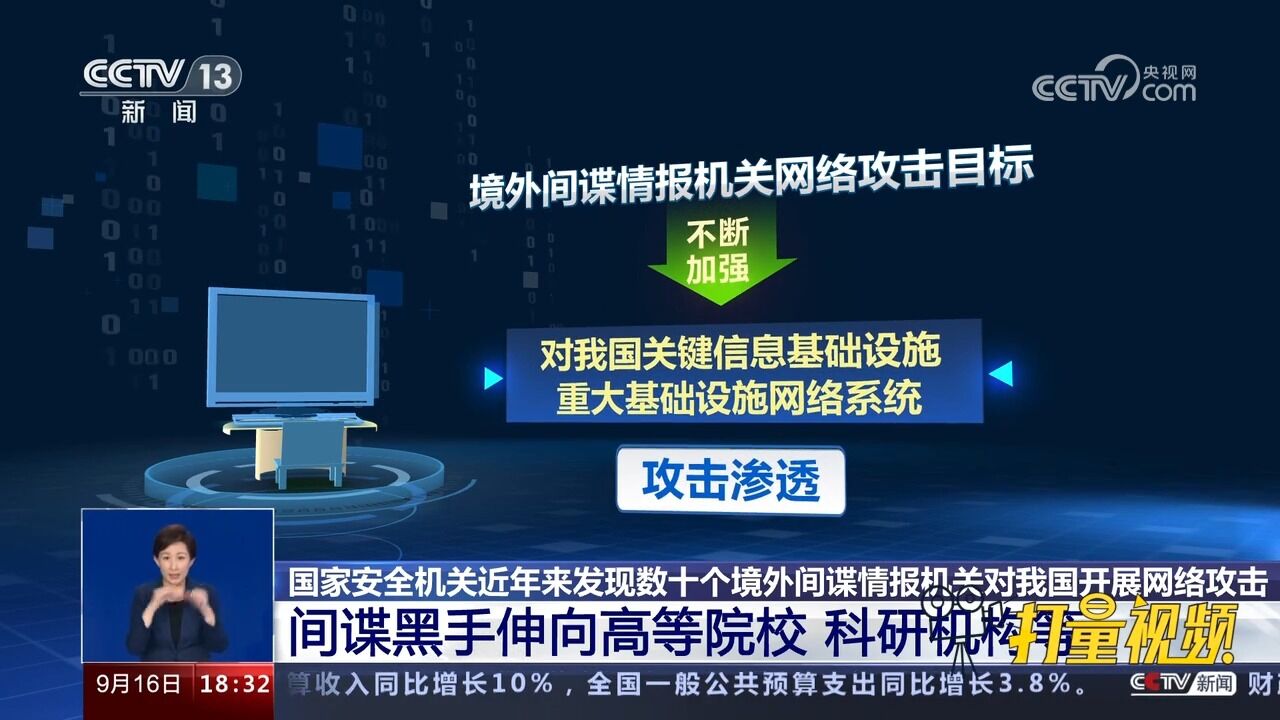 境外间谍情报机关将黑手伸向高等院校、科研机构、大型企业等