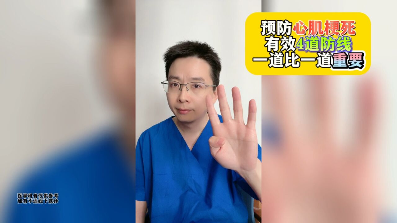 预防心肌梗死,有效4道防线,一道比一道重要!