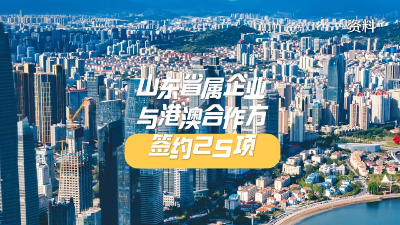 2024港澳山东周丨山东省属企业与港澳合作方签约25项