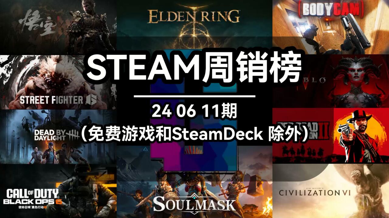 steam周销榜:240611期